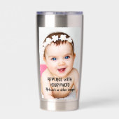 Aangepast gepersonaliseerd (2 zijkanten) geïsoleerde drinkbeker (Achterkant)