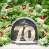 Aangepast gepersonaliseerd 70ste verjaardagscadeau sneeuwbol (Kerstmis)