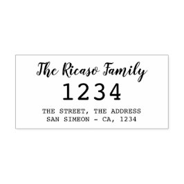 Aangepast gepersonaliseerd adres voor grote nummer rubberstempel