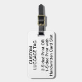 Aangepast, gepersonaliseerd BAGAGELABEL blanco 2-Z (Voorkant verticaal)