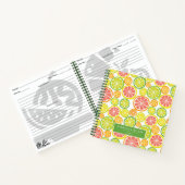 Aangepast gepersonaliseerd Citrus Pattern-recept Notitieboek (Binnen)