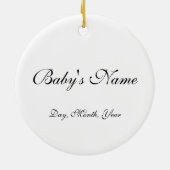 Aangepast gepersonaliseerd decor voor poolBeer Bab Keramisch Ornament (Achterkant)