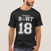 Aangepast gepersonaliseerd Football Tunt nummer 18 T-shirt (Voorkant)