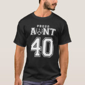 Aangepast gepersonaliseerd Football Tunt nummer 40 T-shirt (Voorkant)