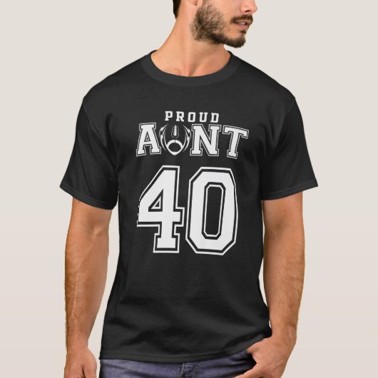 Aangepast gepersonaliseerd Football Tunt nummer 40 T-shirt (Voorkant)