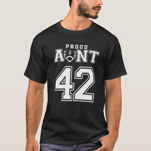 Aangepast gepersonaliseerd Football Tunt nummer 42 T-shirt (Voorkant)