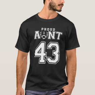 Aangepast gepersonaliseerd Football Tunt nummer 43 T-shirt