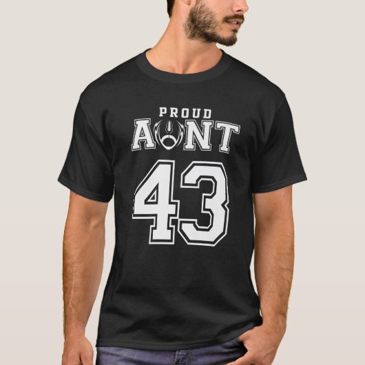 Aangepast gepersonaliseerd Football Tunt nummer 43 T-shirt (Voorkant)
