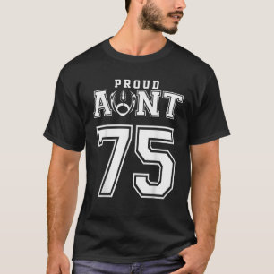 Aangepast gepersonaliseerd Football Tunt nummer 75 T-shirt