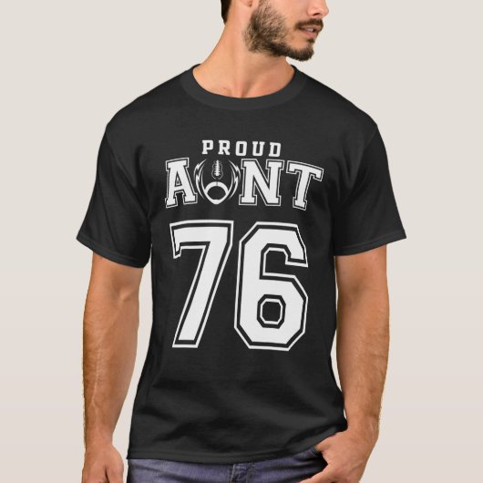 Aangepast gepersonaliseerd Football Tunt nummer 76 T-shirt (Voorkant)