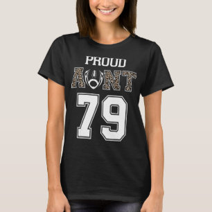 Aangepast gepersonaliseerd Football Tunt nummer 79 T-shirt