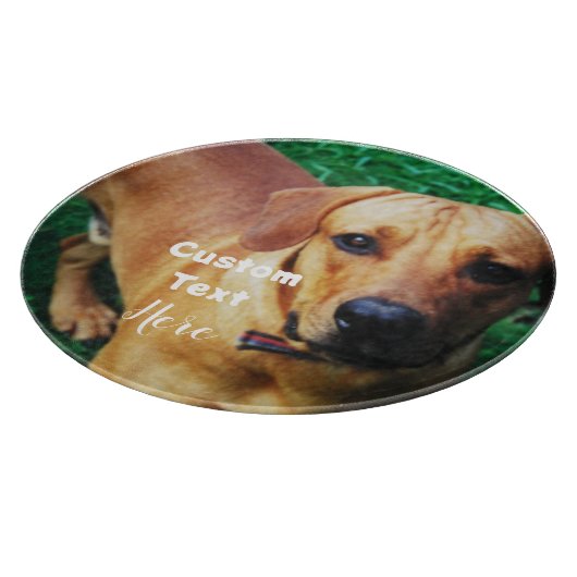 Aangepast gepersonaliseerd fotoglas snijplank (Hoek)