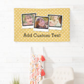 Aangepast, gepersonaliseerd gele poolpunt 3 Foto Spandoek (Insitu)