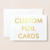 Aangepast gepersonaliseerd goudfolie Wenskaart Folie Kaarten (Voorkant met envelop)
