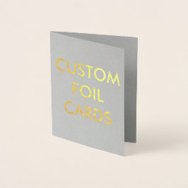 Aangepast gepersonaliseerd goudfolie Wenskaart Folie Kaarten