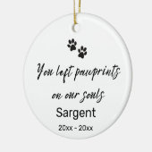 Aangepast gepersonaliseerd herdenkingsfoto van kat keramisch ornament (Links)