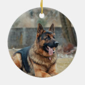 Aangepast gepersonaliseerd herdenkingsfoto van kat keramisch ornament (Achterkant)