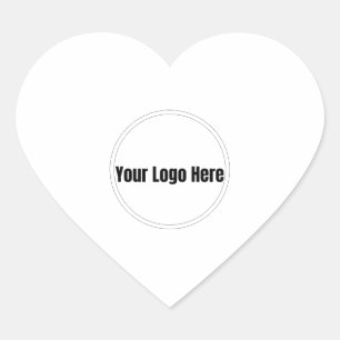 Aangepast Gepersonaliseerd Logo Hart Sticker