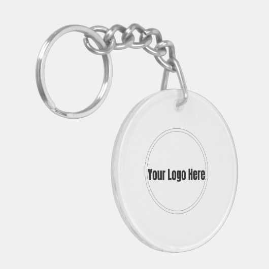 Aangepast Gepersonaliseerd Logo Sleutelhanger (Voorkant Links)