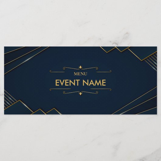 Aangepast gepersonaliseerd menu voor verjaardagsfe (Achterkant)