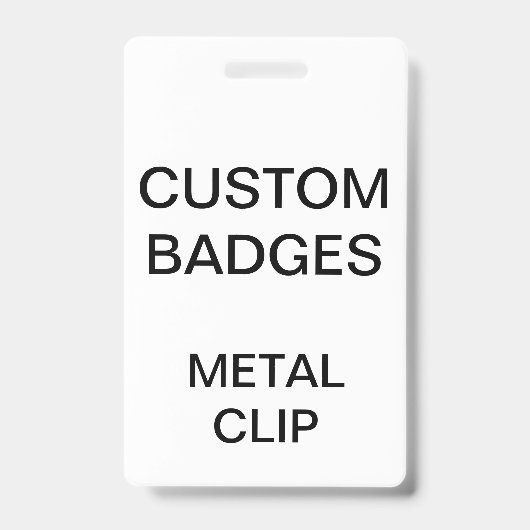 Aangepast, gepersonaliseerd METAAL CLIP BADGE (Voorkant)