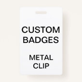 Aangepast, gepersonaliseerd METAAL CLIP BADGE (Voorkant)