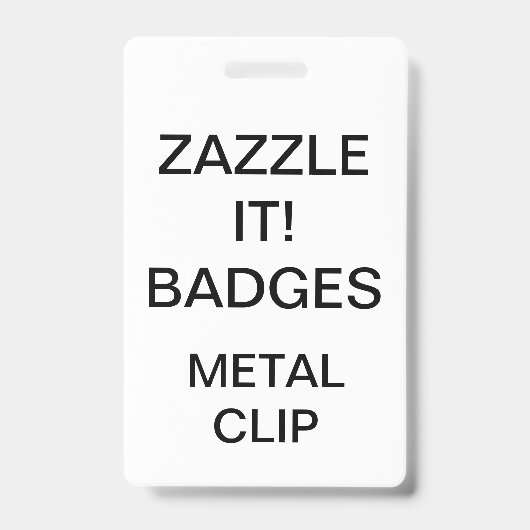 Aangepast, gepersonaliseerd METAAL CLIP BADGE (Voorzijde)