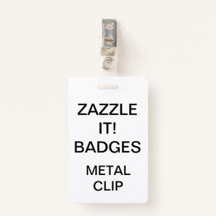 Aangepast, gepersonaliseerd METAAL CLIP BADGE