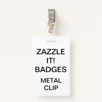 Aangepast, gepersonaliseerd METAAL CLIP BADGE