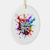 aangepast / gepersonaliseerd NEUROSPICY neurodiver Keramisch Ornament (Rechts)