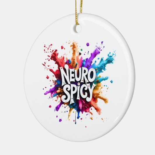 aangepast / gepersonaliseerd NEUROSPICY neurodiver Keramisch Ornament (Links)