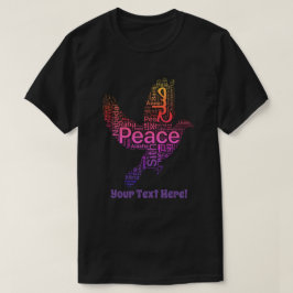 Aangepast gepersonaliseerd ontwerp Peace T-shirt
