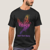 Aangepast gepersonaliseerd ontwerp Peace T-shirt (Voorkant)