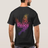 Aangepast gepersonaliseerd ontwerp Peace T-shirt (Achterkant)