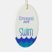 Aangepast gepersonaliseerd Ornament voor de zwemme (Rechts)