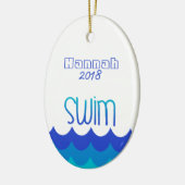 Aangepast gepersonaliseerd Ornament voor de zwemme (Links)