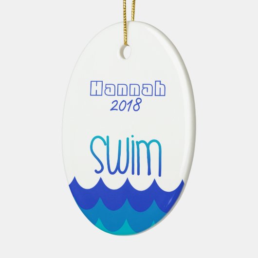 Aangepast gepersonaliseerd Ornament voor de zwemme (Links)