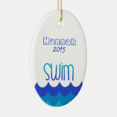 Aangepast gepersonaliseerd Ornament voor de zwemme (Rechts)