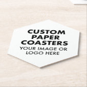 Aangepast gepersonaliseerd PAPIER-ONDERZETTER (6)  Kartonnen Onderzetters (Schuin)