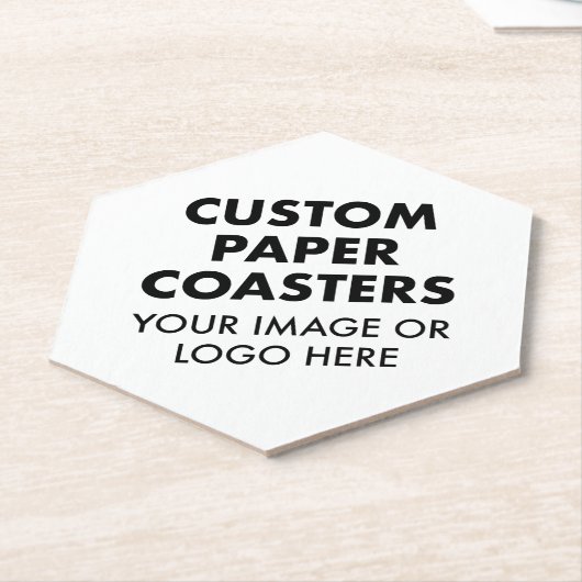 Aangepast gepersonaliseerd PAPIER-ONDERZETTER (6)  Kartonnen Onderzetters (Schuin)