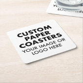 Aangepast gepersonaliseerd PAPIER-ONDERZETTER (6)  Kartonnen Onderzetters (Schuin)