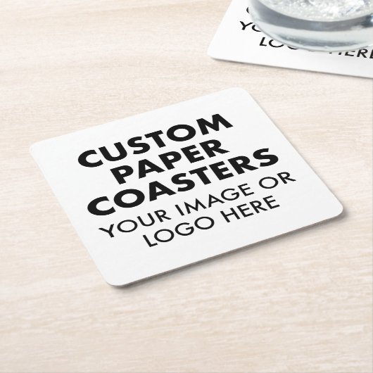 Aangepast gepersonaliseerd PAPIER-ONDERZETTER (6)  Kartonnen Onderzetters (Schuin)
