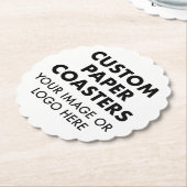 Aangepast gepersonaliseerd PAPIER-ONDERZETTER (6)  Kartonnen Onderzetters (Gekanteld)