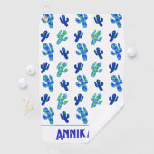 Aangepast gepersonaliseerd Saguaro Cactus patroon Golfhanddoek (Insitu)