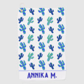 Aangepast gepersonaliseerd Saguaro Cactus patroon Golfhanddoek (Voorkant)