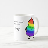 Aangepast gepersonaliseerd Unicorn Poop Funny Mug Koffiemok (Voorkant rechts)