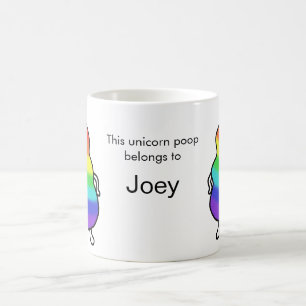 Aangepast gepersonaliseerd Unicorn Poop Funny Mug  Koffiemok