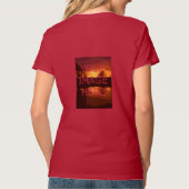 Aangepast gepersonaliseerd V-hals T-shirt (Achterkant)