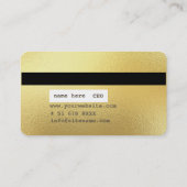 Aangepast gepersonaliseerd Visitekaartje voor goud (Achterkant)