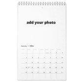 Aangepast gepersonaliseerd voeg hier uw foto-logo kalender (Jan 2026)